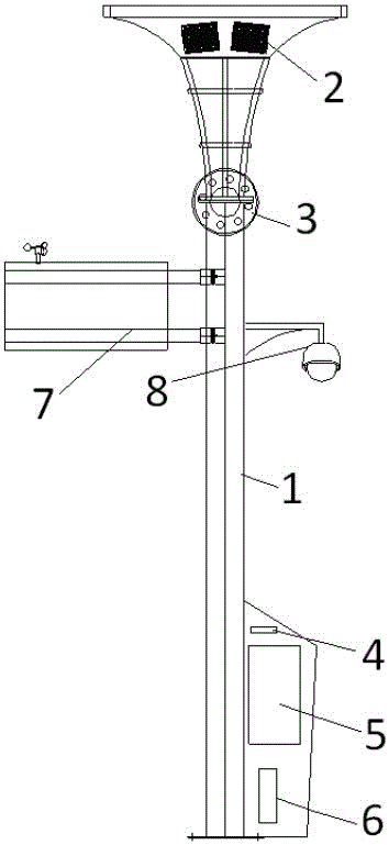 Wisdom street lamp with projection function