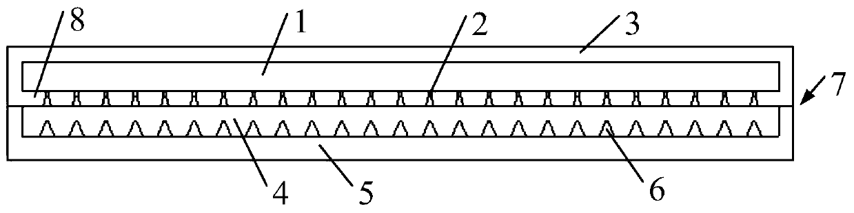 Device for enhancing heat dissipation efficiency of jet radiator, heat dissipation component and manufacturing method