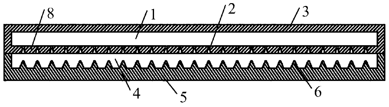 Device for enhancing heat dissipation efficiency of jet radiator, heat dissipation component and manufacturing method