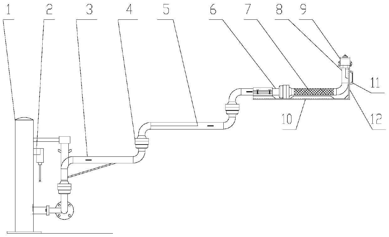 Tank container train loading and unloading arm