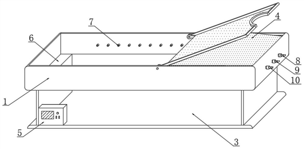 Combined nursing device for nursing bed