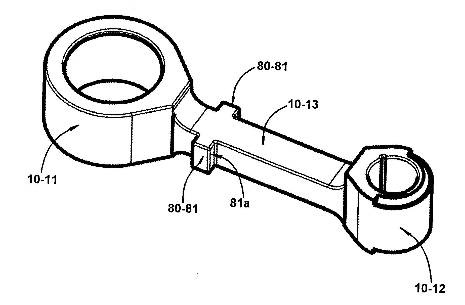 Connecting rod for refrigeration compressors