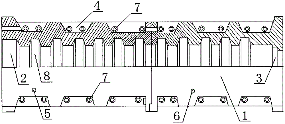 Multi-pipe connecting die for die pressing pipes