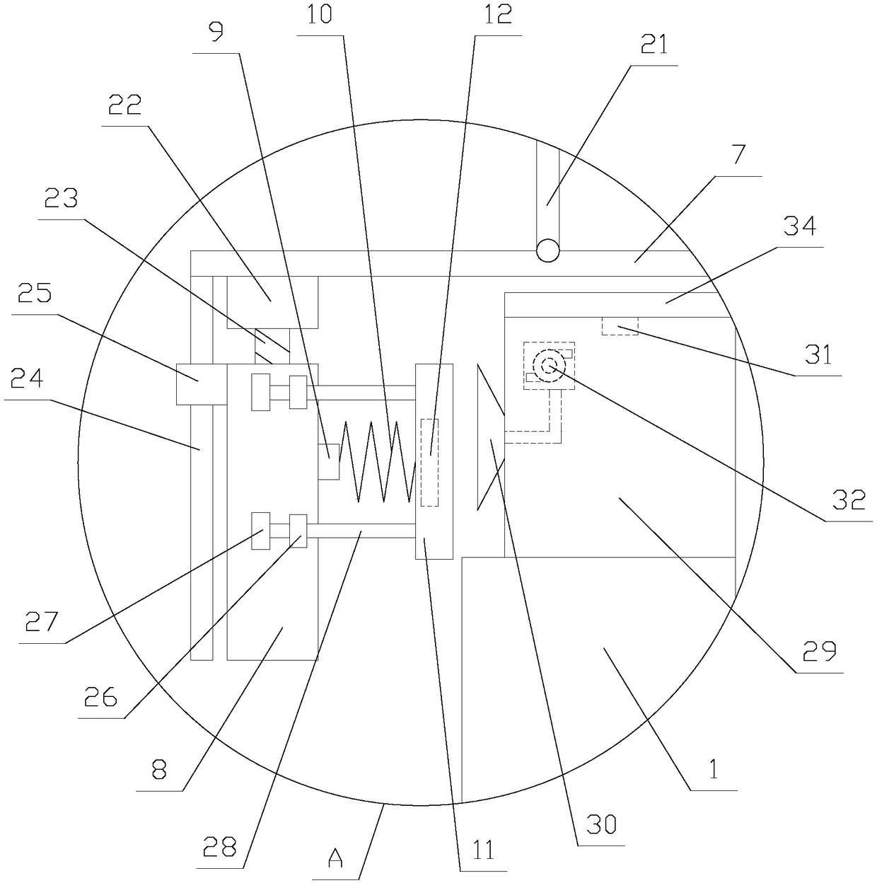 Camera with dustproof function based on block chain technology