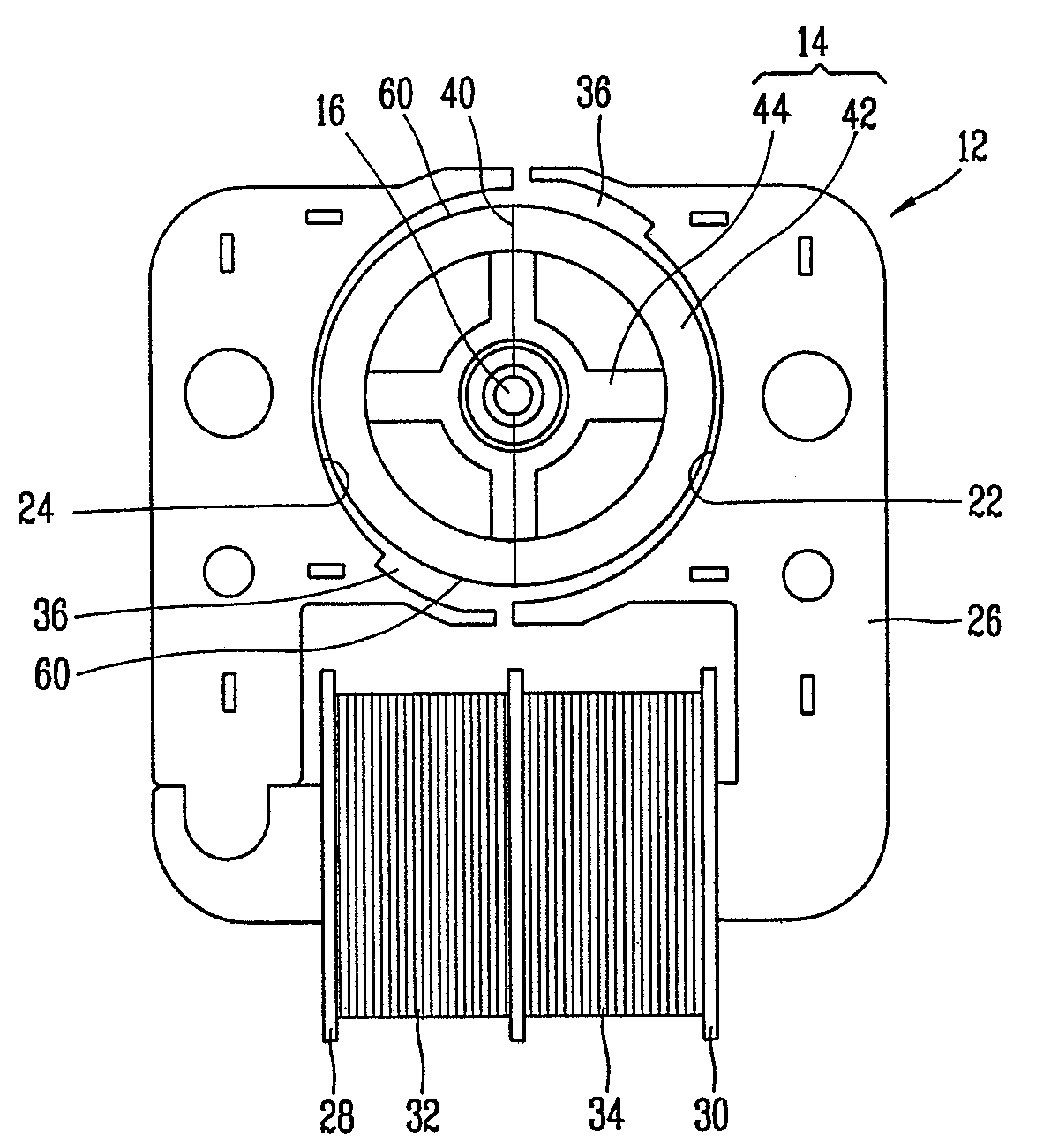 Skeleton type BLDC motor