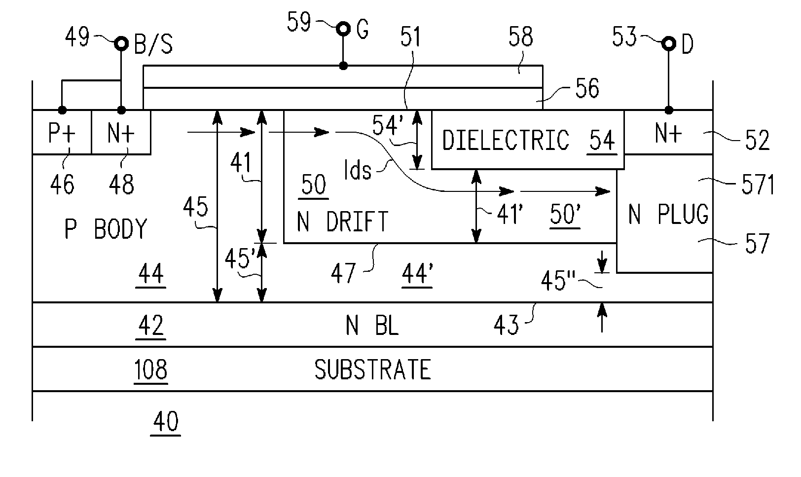 Resurf semiconductor device charge balancing