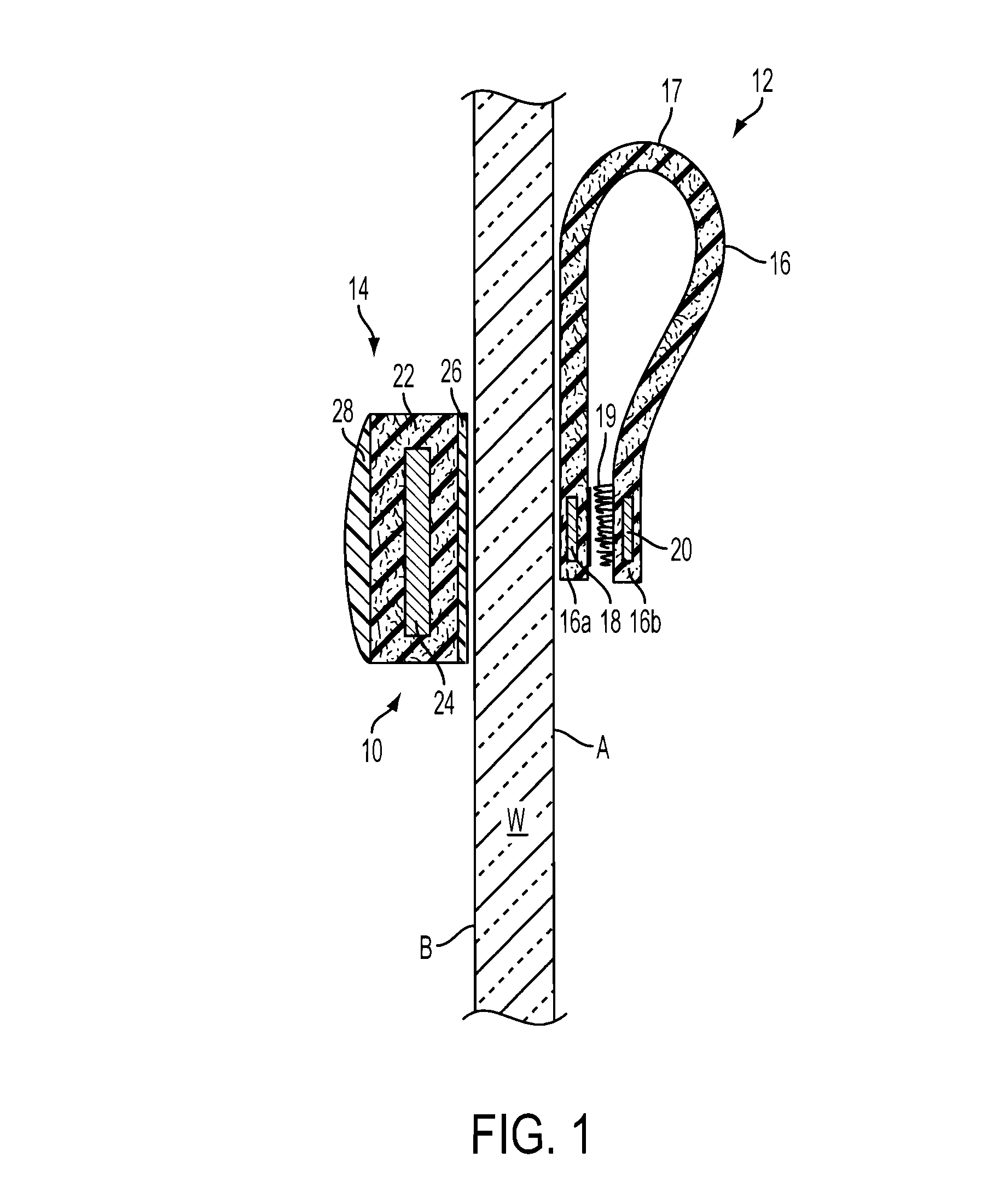 Magnetically coupled wall attachment device