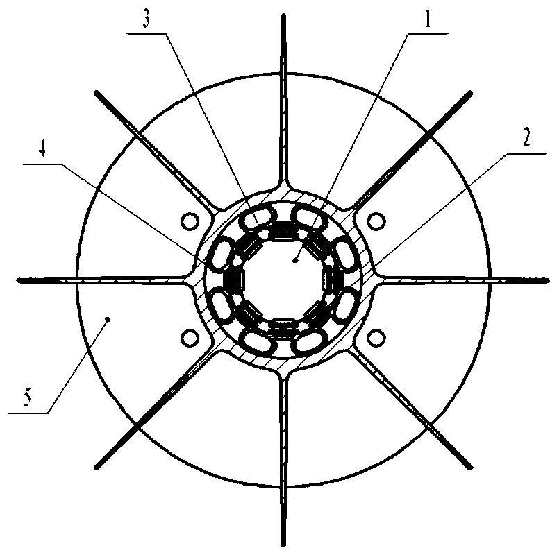 Collector heat dissipation structure for radiant cooling type space traveling-wave tube