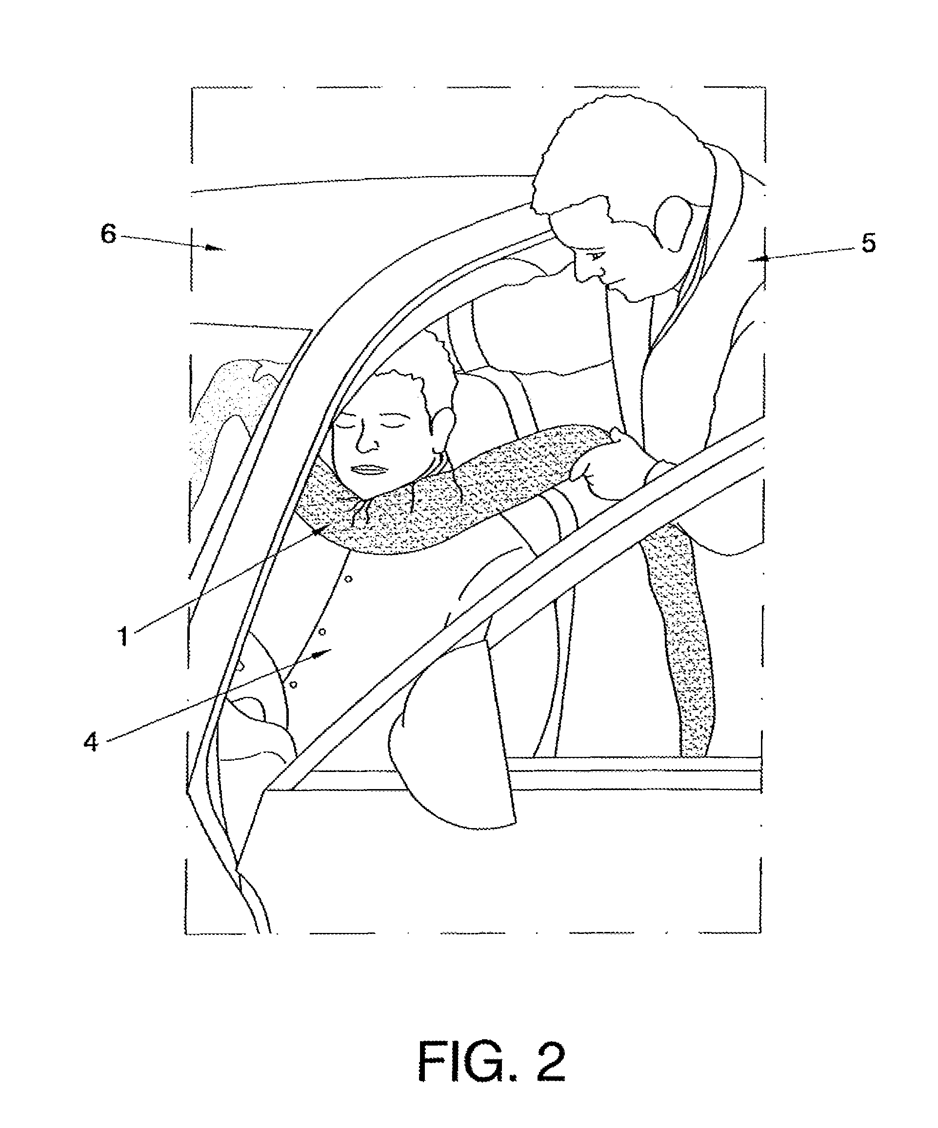 Device for removing a person in a life-threatening situation and method for use