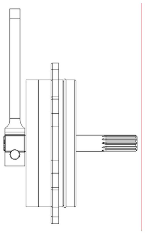 Equal angle pump motor pulling arm reversing device