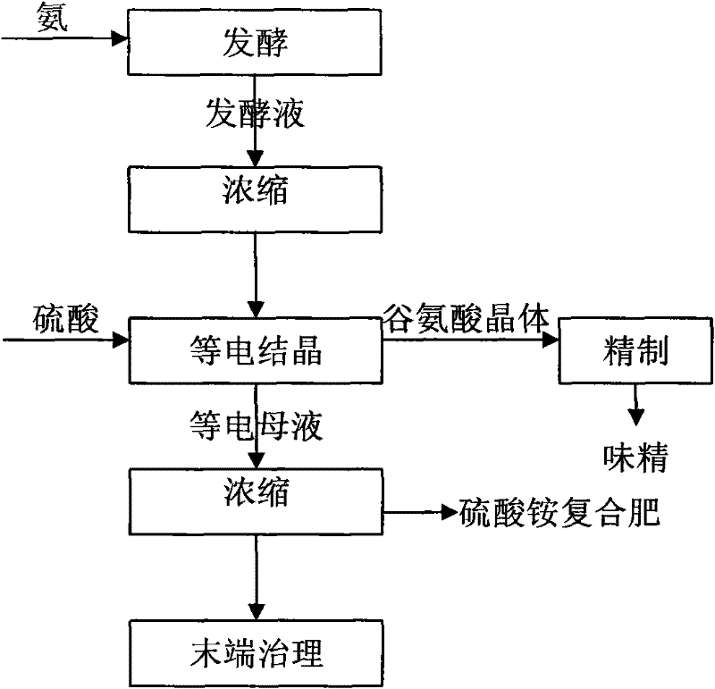 Multilevel processing method for regenerating acid base from glutamic acid isoelectric mother liquor