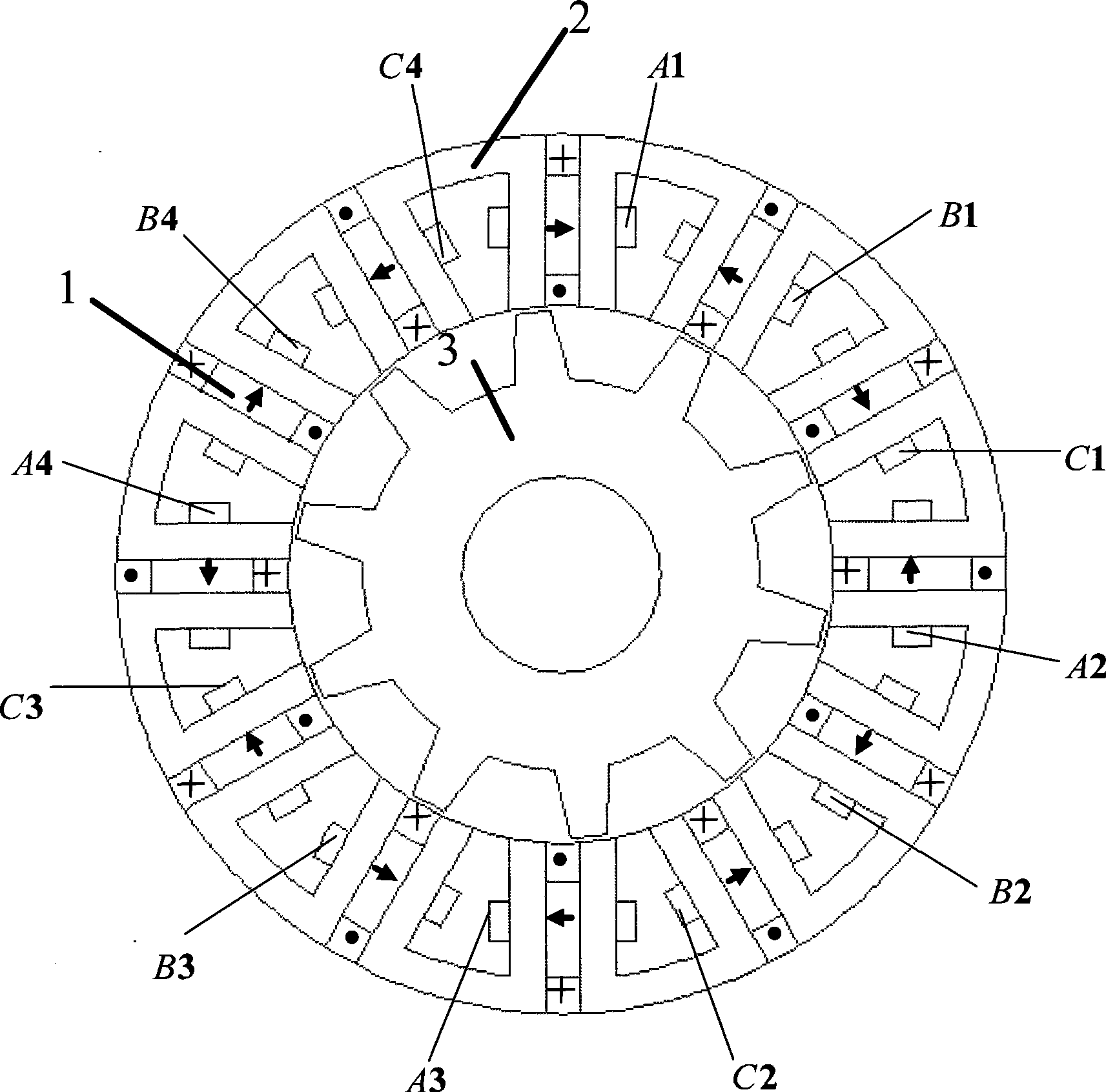 Parallel type mixing excitation switch magnetic linkage motor