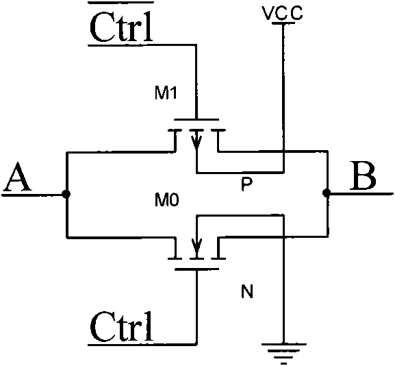 High-bandwidth high-isolation low on-resistance CMOS analog switch circuit and realizing mode thereof