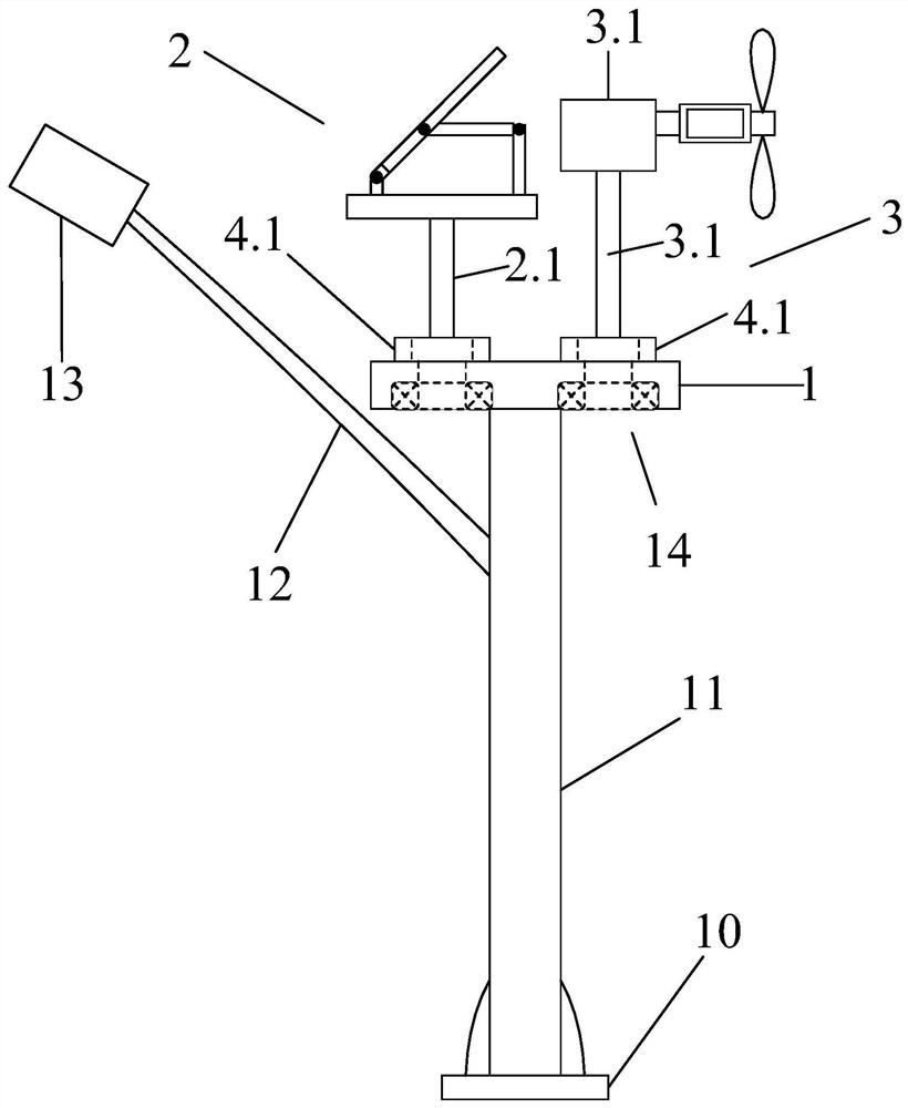 A hybrid new energy street lamp