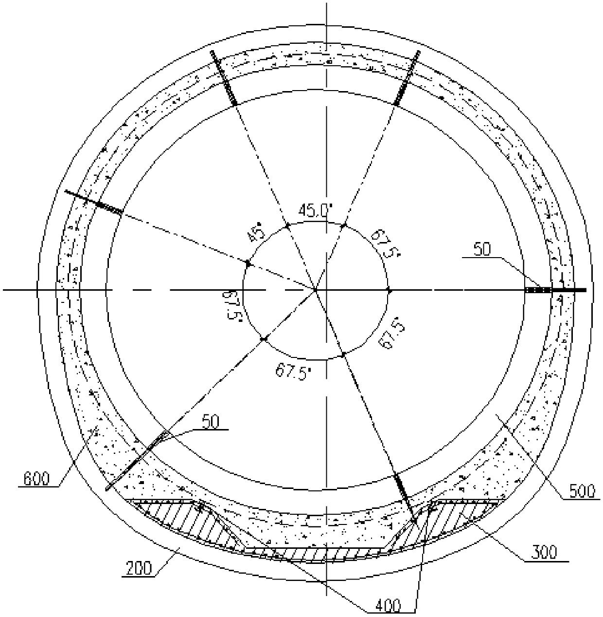 Construction method of crossing mining method tunnel by shield empty pushing