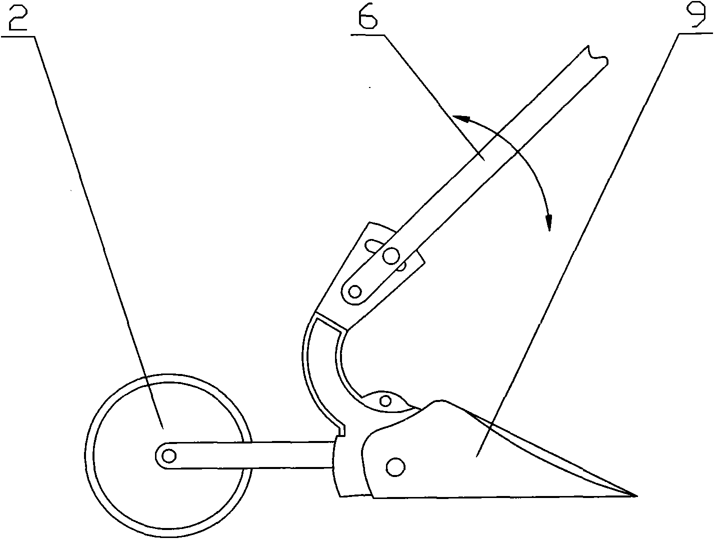 Simple ditching and soil-loosening device