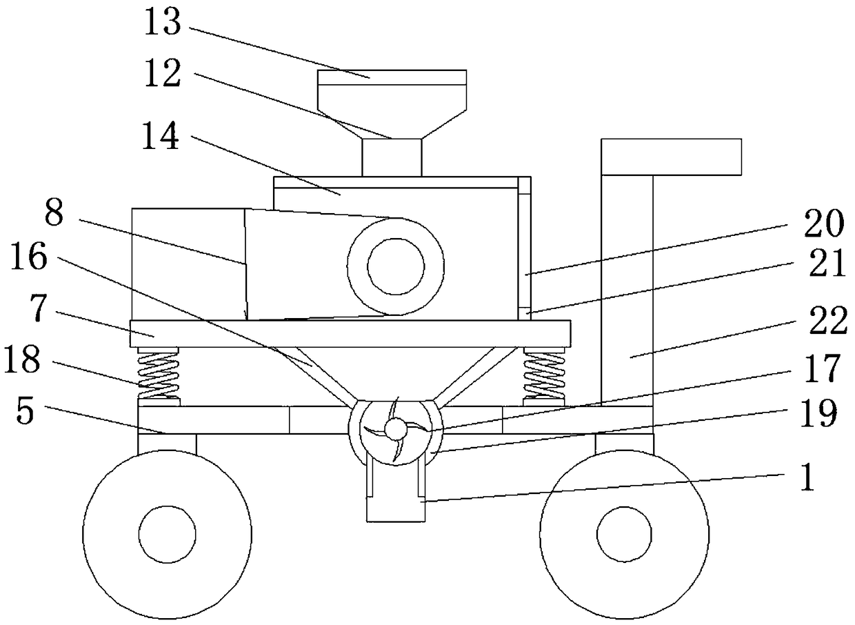 Soil fertilizer application device with controlled using amount for agriculture