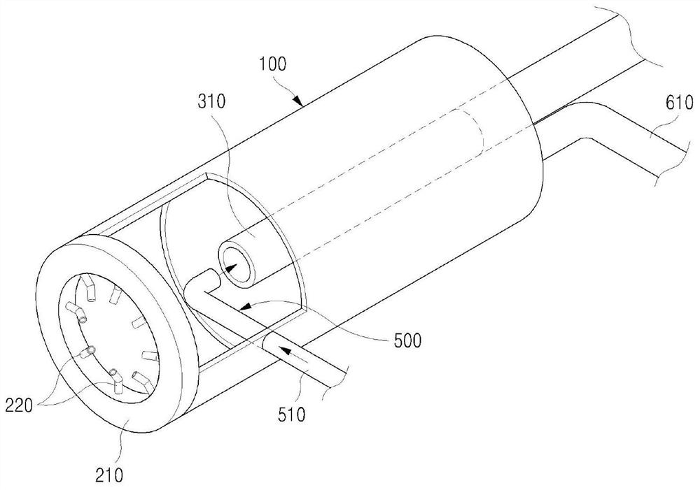 Apparatus for removing particles using symmetrical gas injection