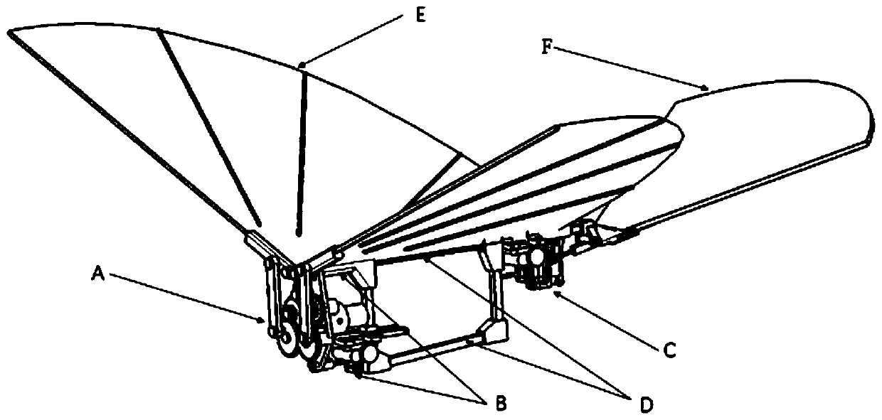 Bionic flapping wing flying robot with deflectable driving mechanism