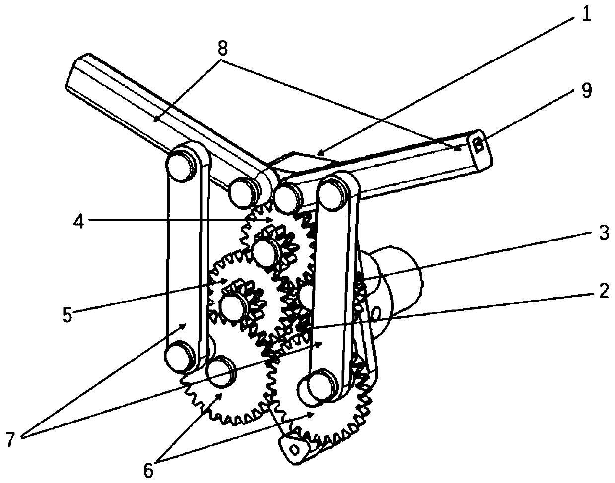 Bionic flapping wing flying robot with deflectable driving mechanism