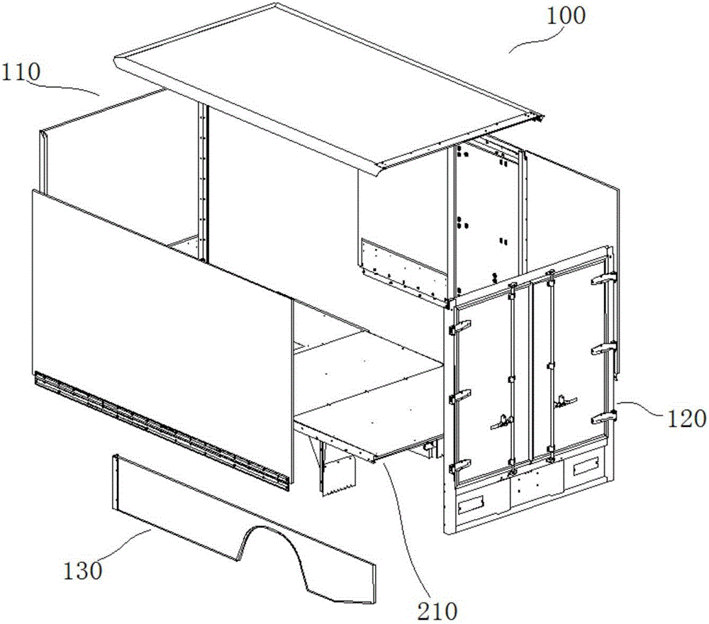 Logistics vehicle and container thereof