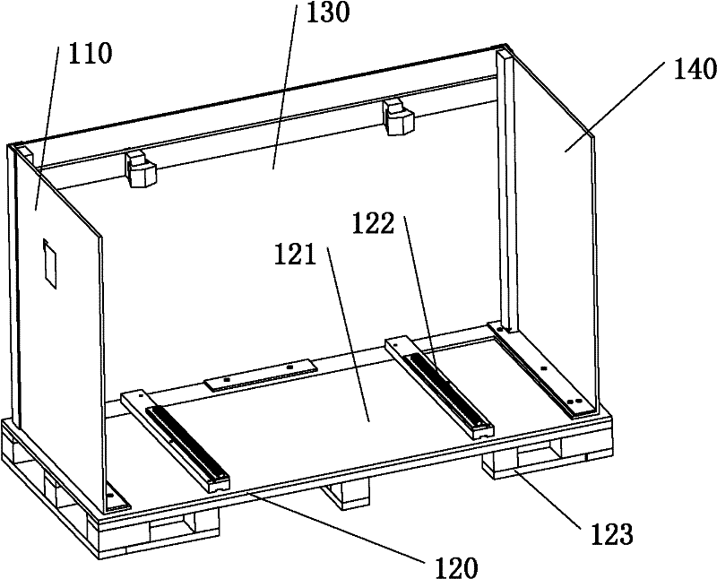 A wooden box for packing automobile glass