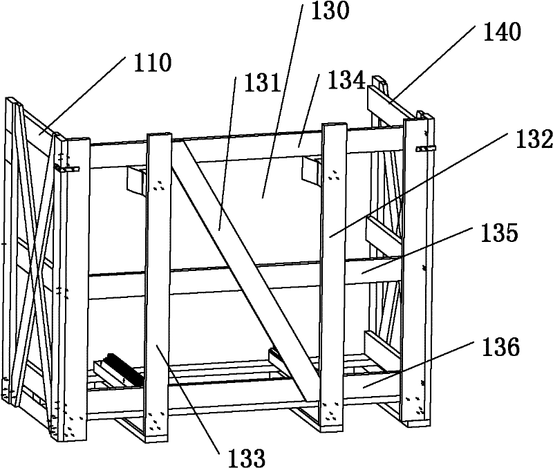 A wooden box for packing automobile glass