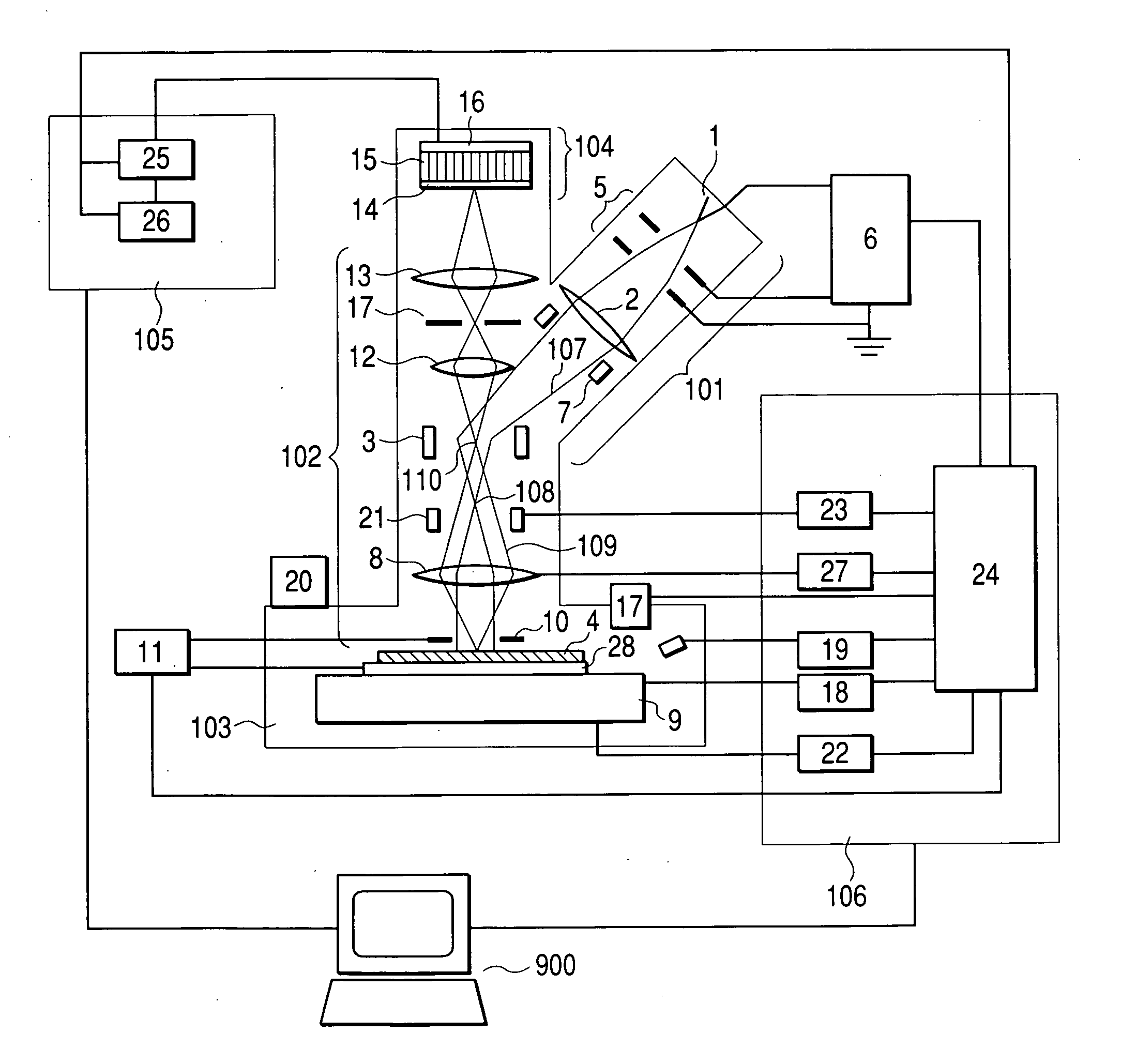 Patterned wafer inspection method and apparatus therefor