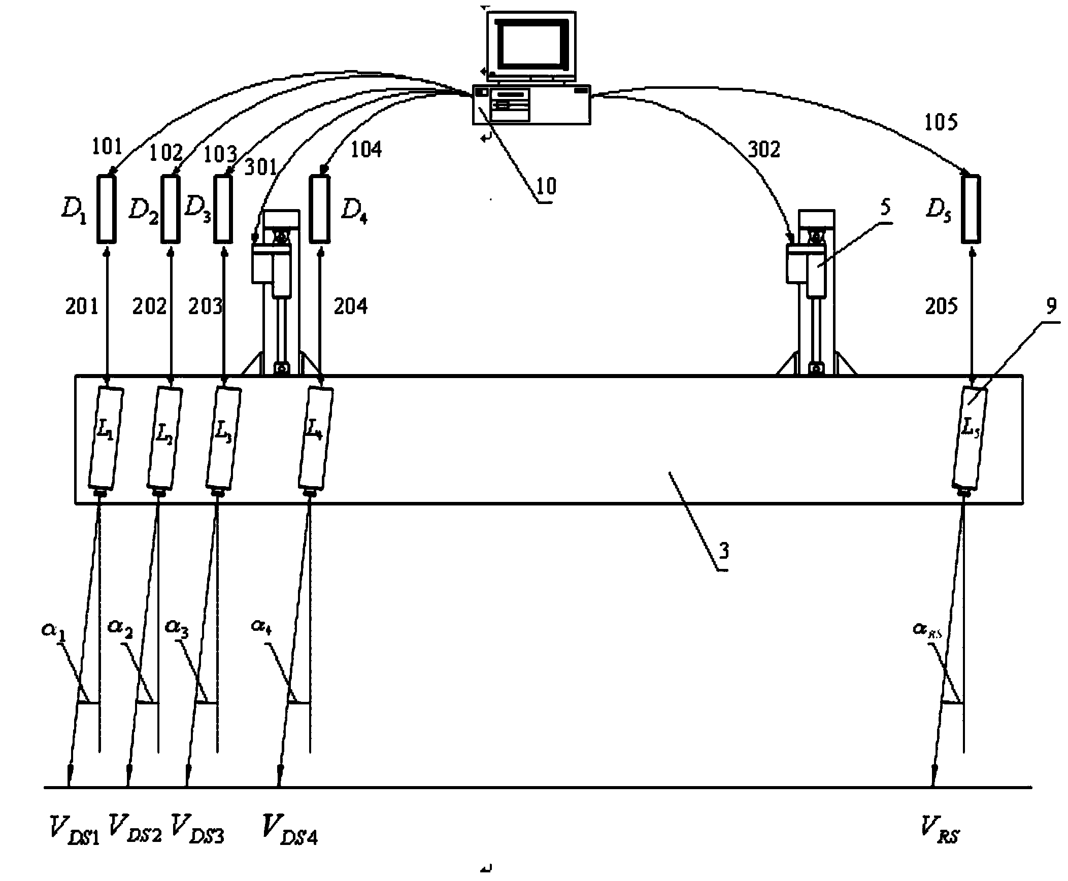 Laser beam parallelism adjustment system and laser beam parallelism adjustment method for road surface deflection measurement