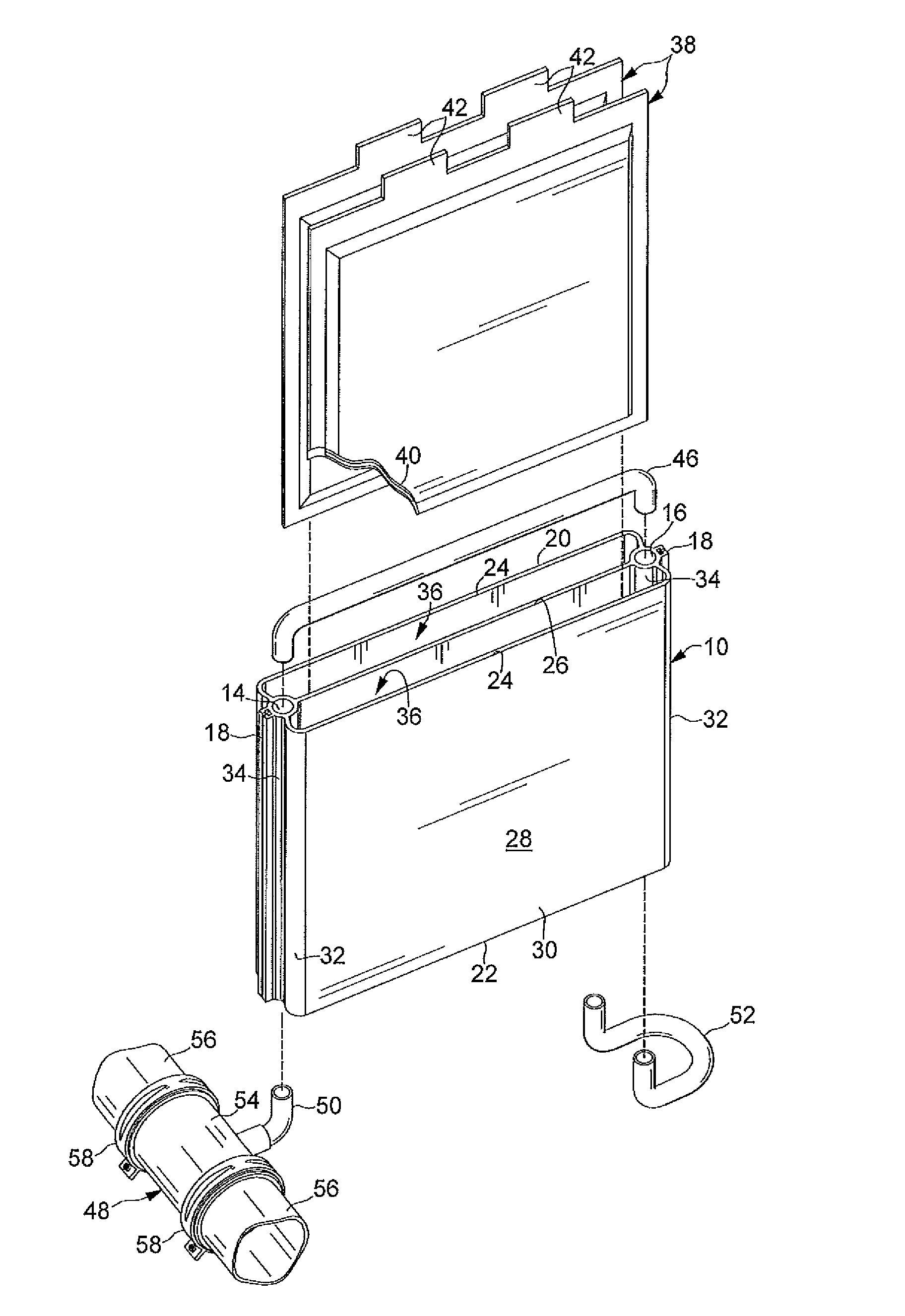 Extruded thermal fin for temperature control of battery cells