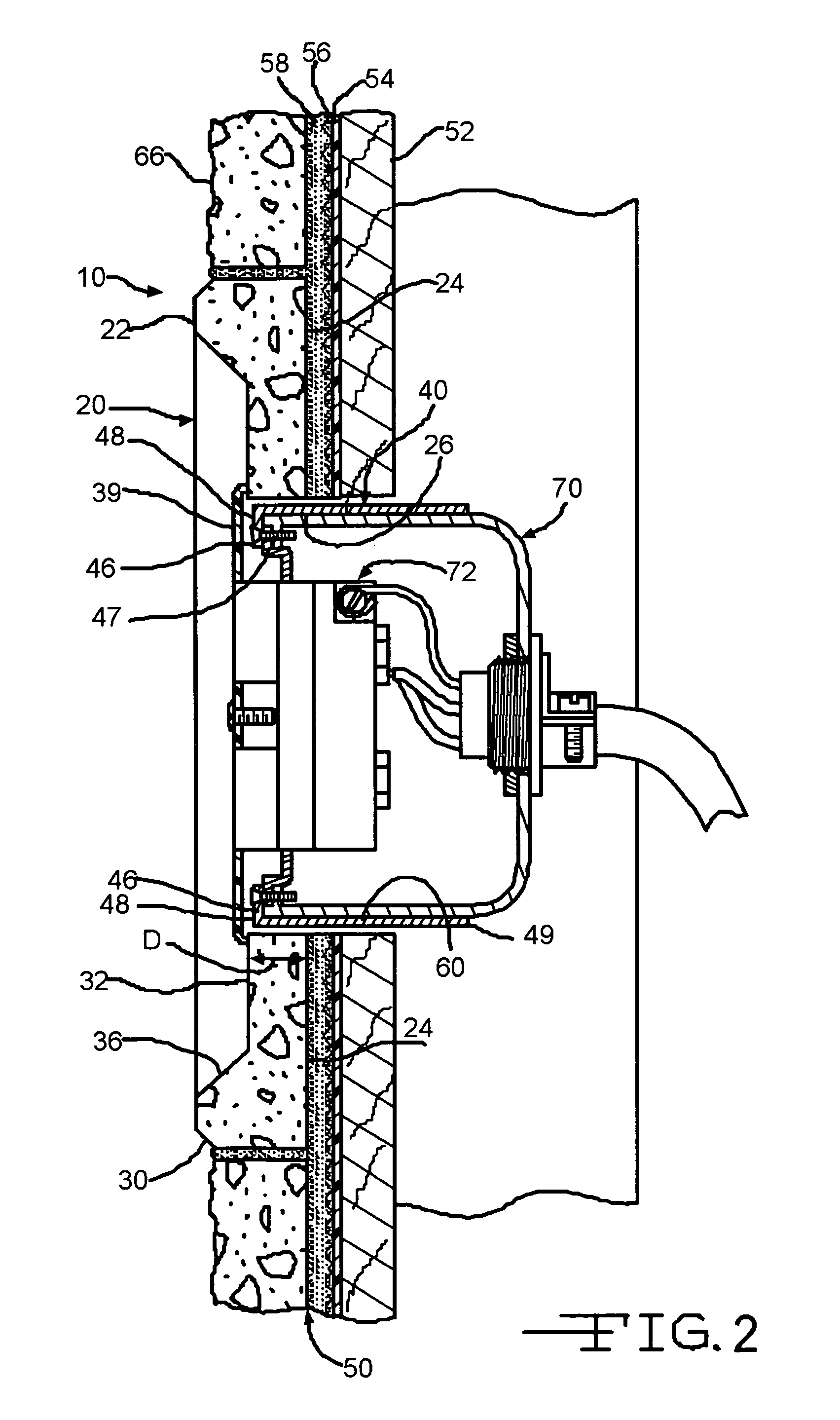 Simulated stone veneer architectural trim assembly