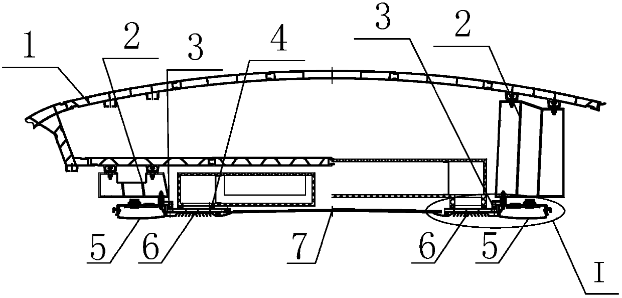 Urban rail metro vehicle ceiling trim lifting structure