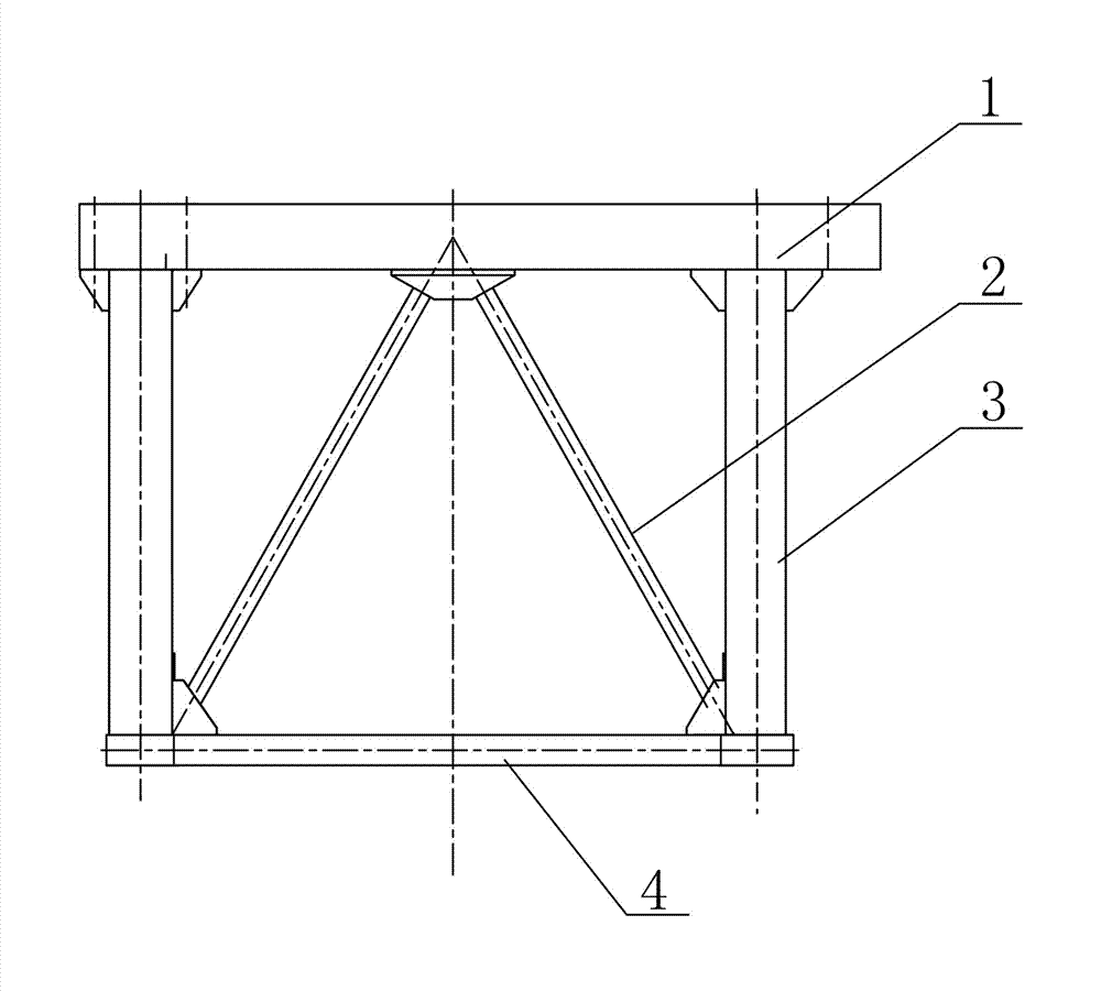 Frame structure for bridge type and door type combination type crane