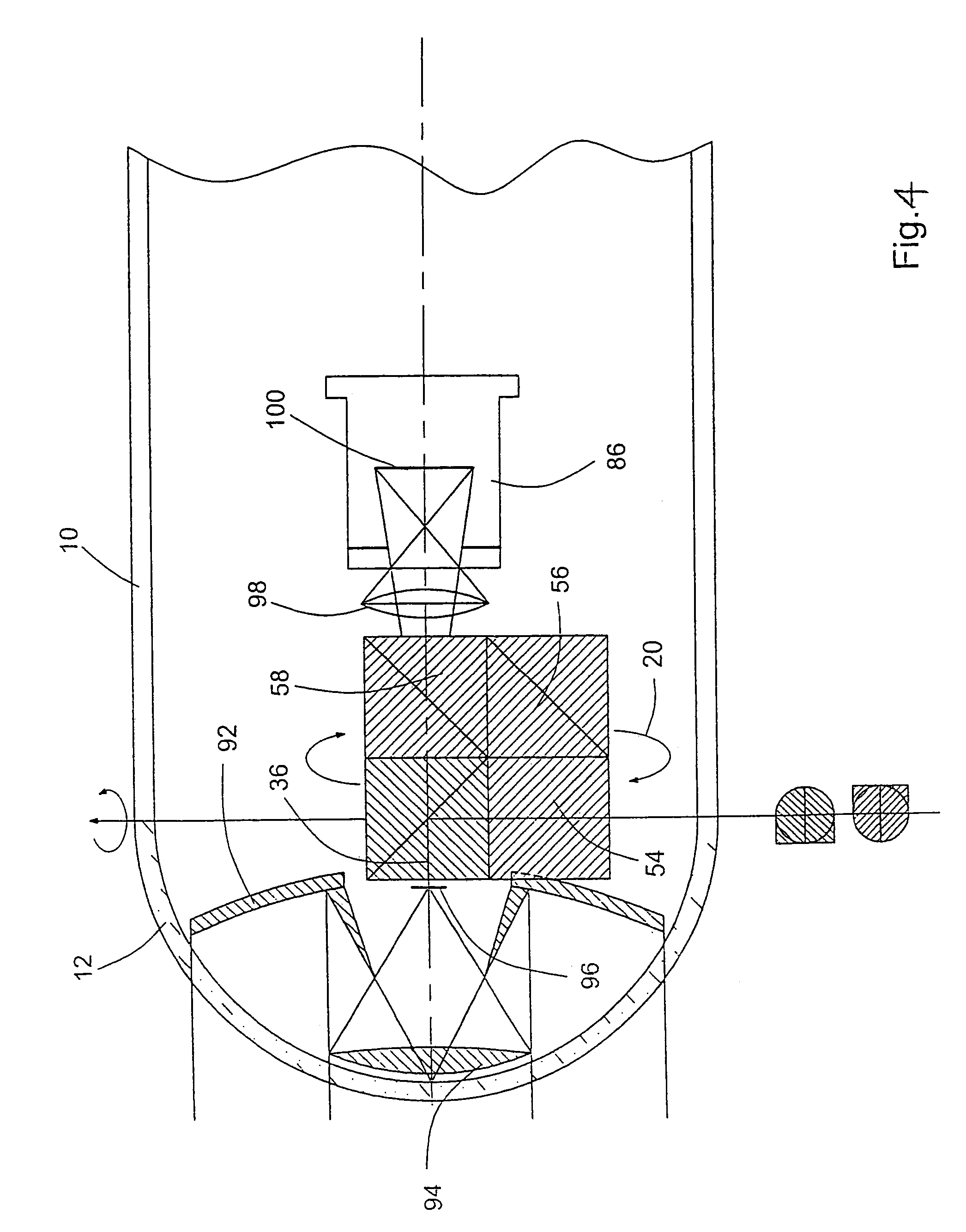 Apparatus for capturing on object scene