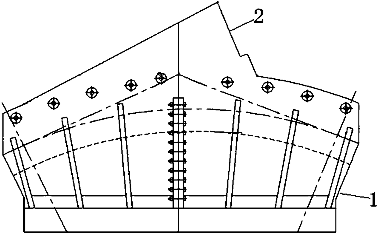 Main cable saddle of assembled back cable structure