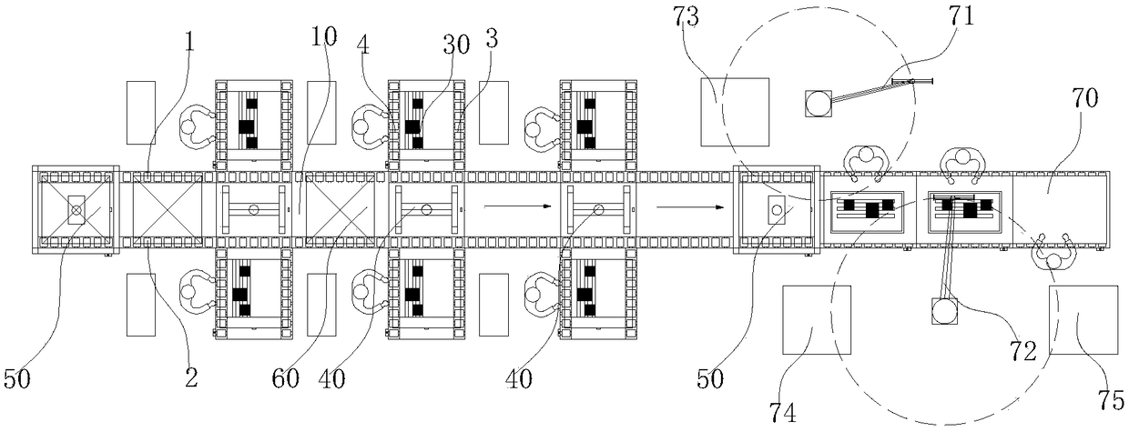 Automatic production line of power distribution cabinet and control method thereof