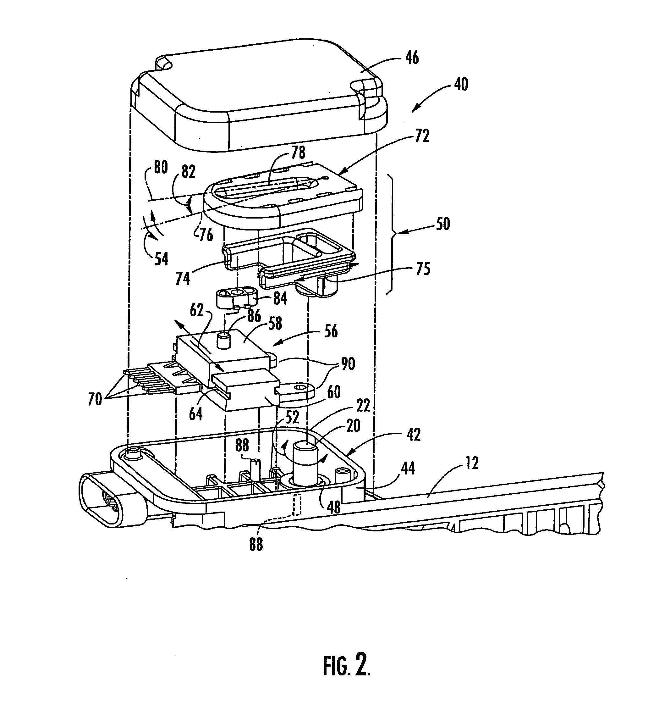 Electronic control pedal position sensing device assembly method