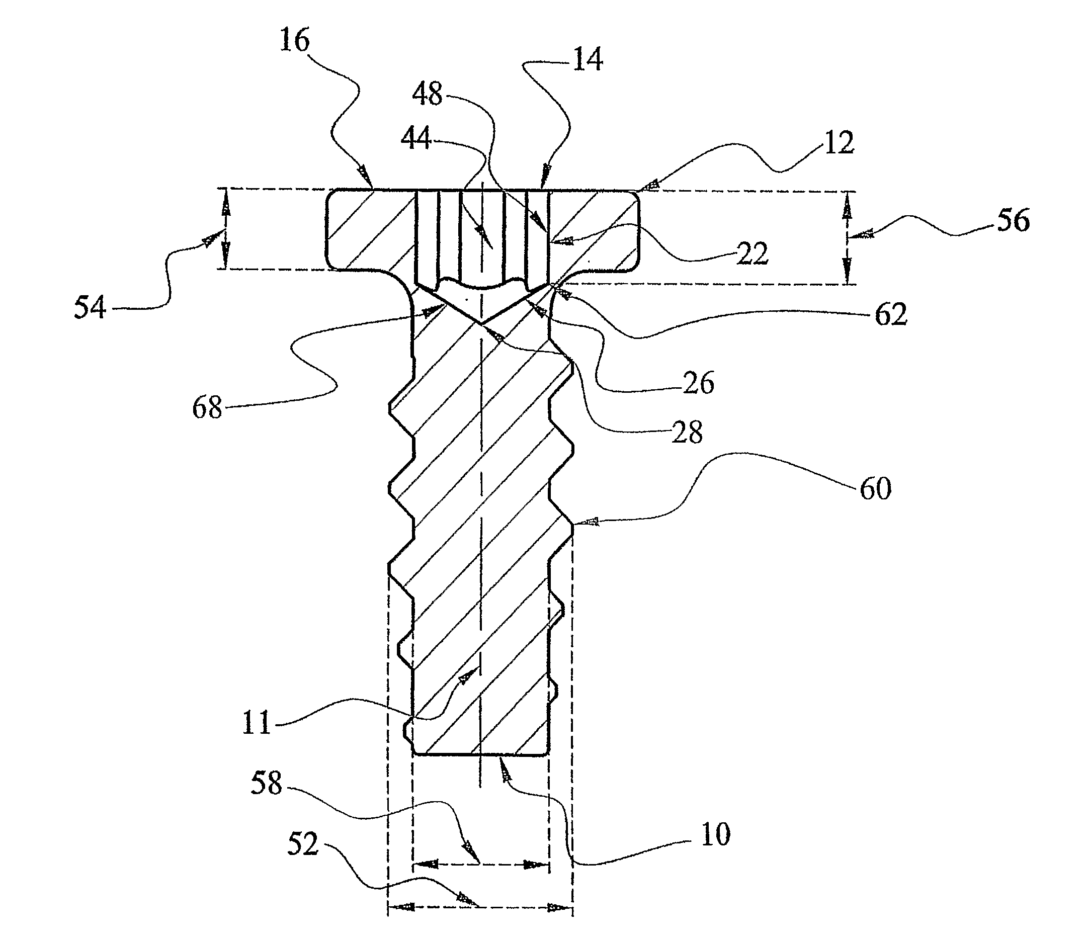 Screw head recess drive and corresponding driver tool and recess punch