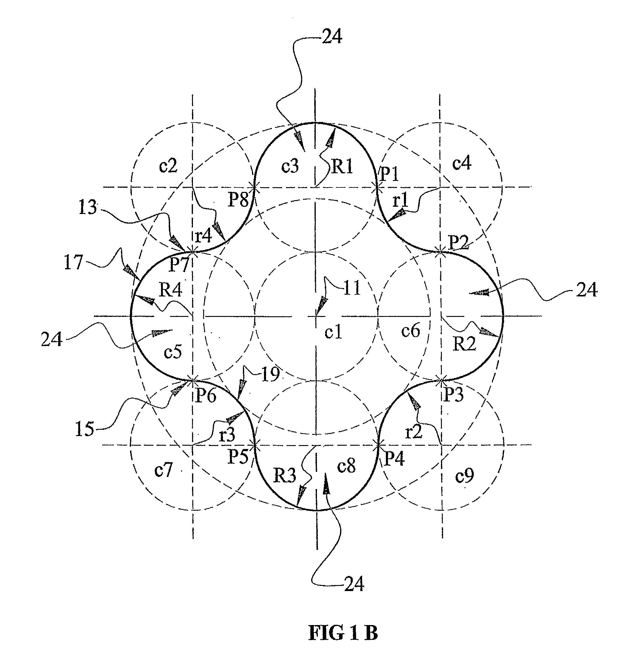 Screw head recess drive and corresponding driver tool and recess punch