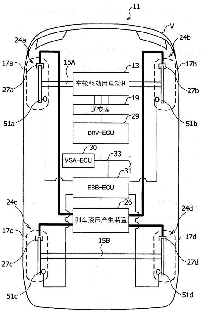 Vehicle braking force generator