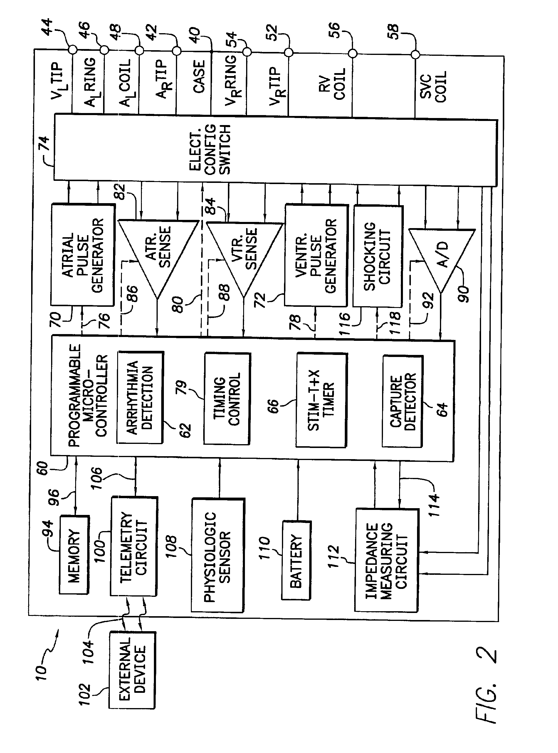 Implantable cardiac stimulation device that defibrillates the atria while avoiding the ventricular vulnerable period and method