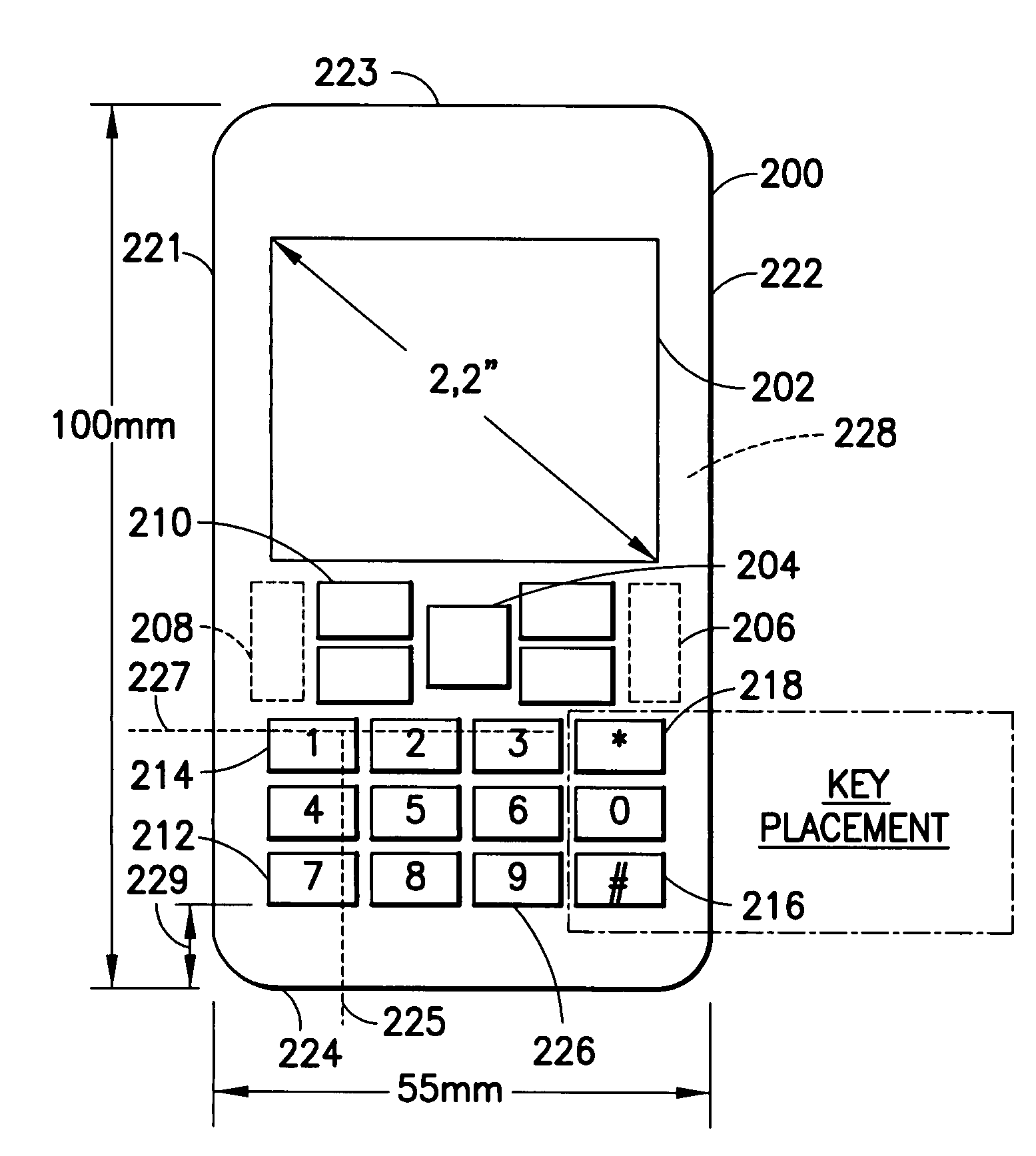 Four column keypad