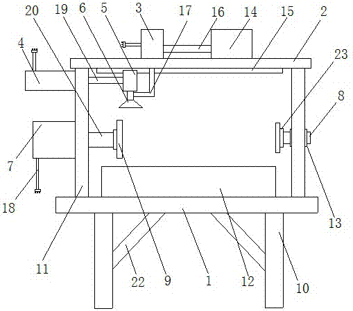 Surface paint-spraying device suitable for plank