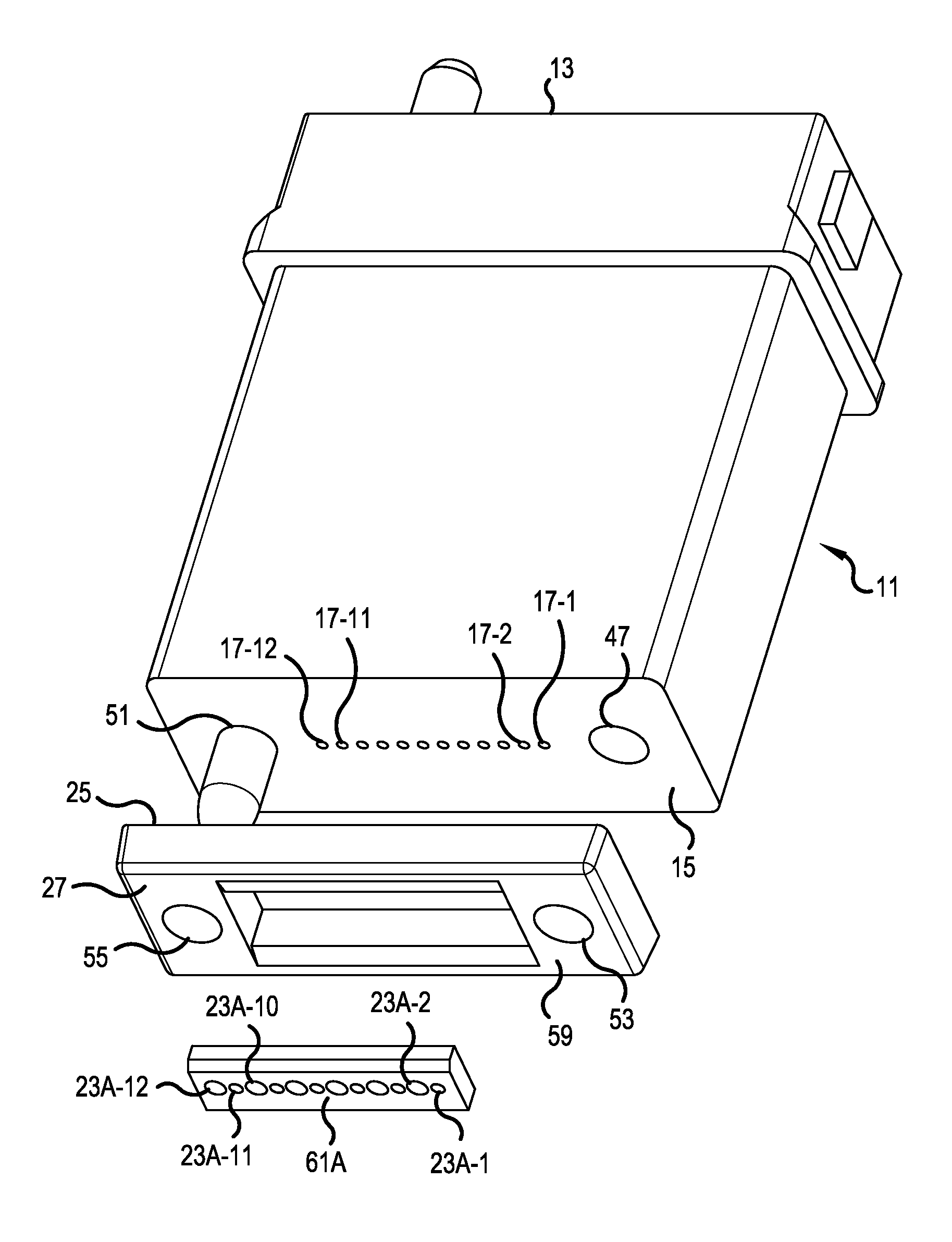 Expanded beam array for fiber optics