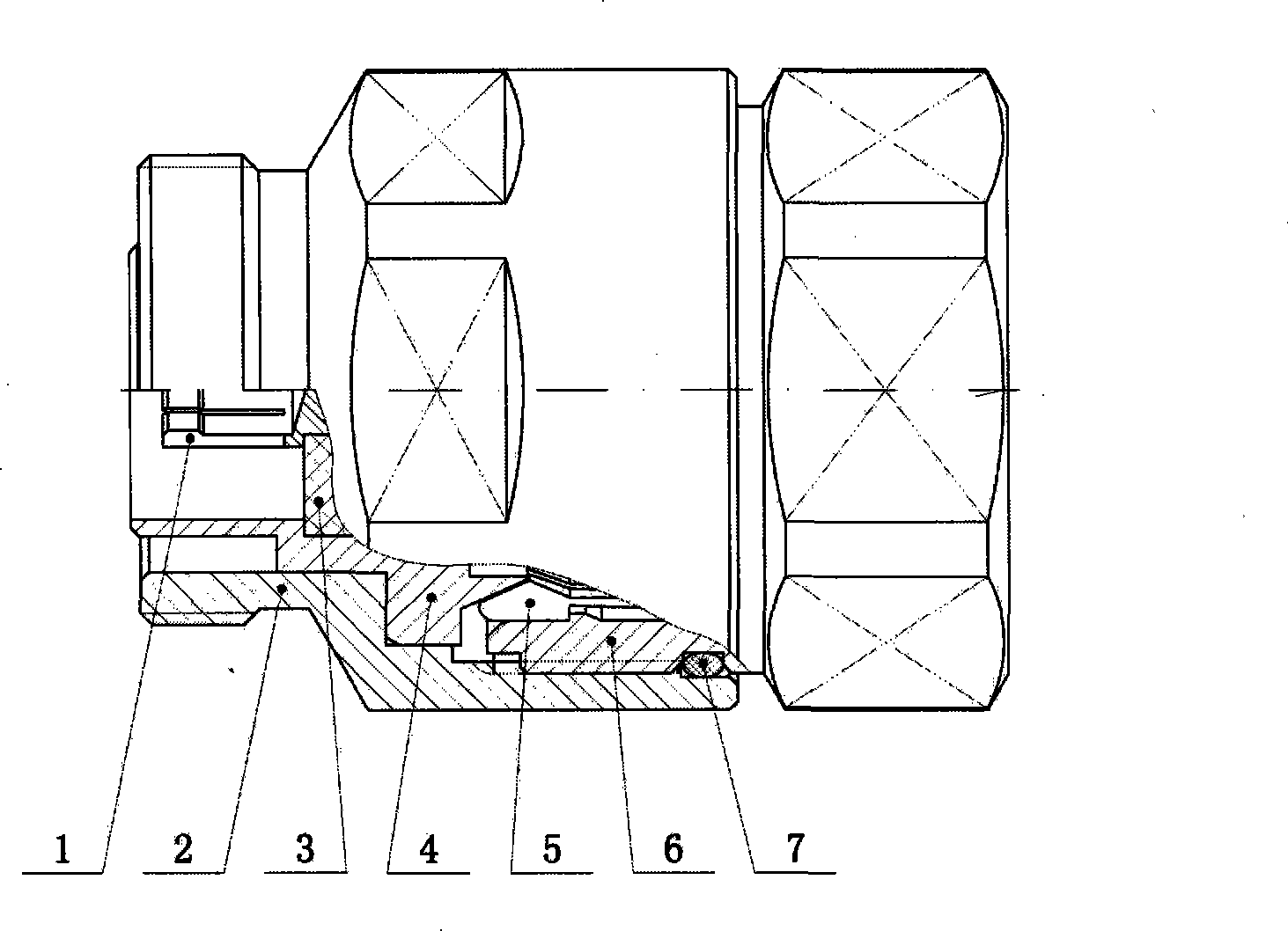 Composite material high-power RF coaxial connector