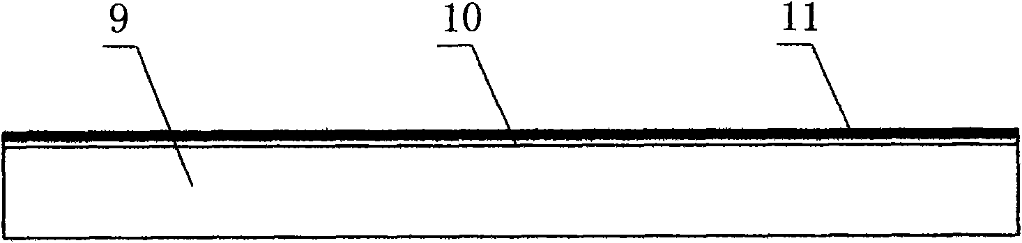 Ultraviolet light solidified glue film glass