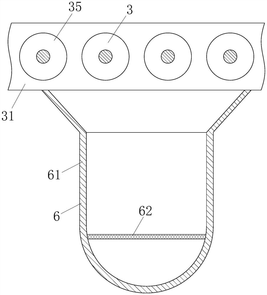 Rapid cooling and discharging device for rotary kiln roasting furnace burden