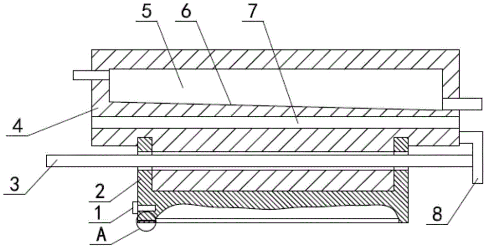 Injection upper mold with cooling for injection molding of fan blades