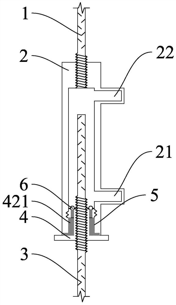 Sleeve connection device and construction method for lightning protection and grounding of prefabricated buildings