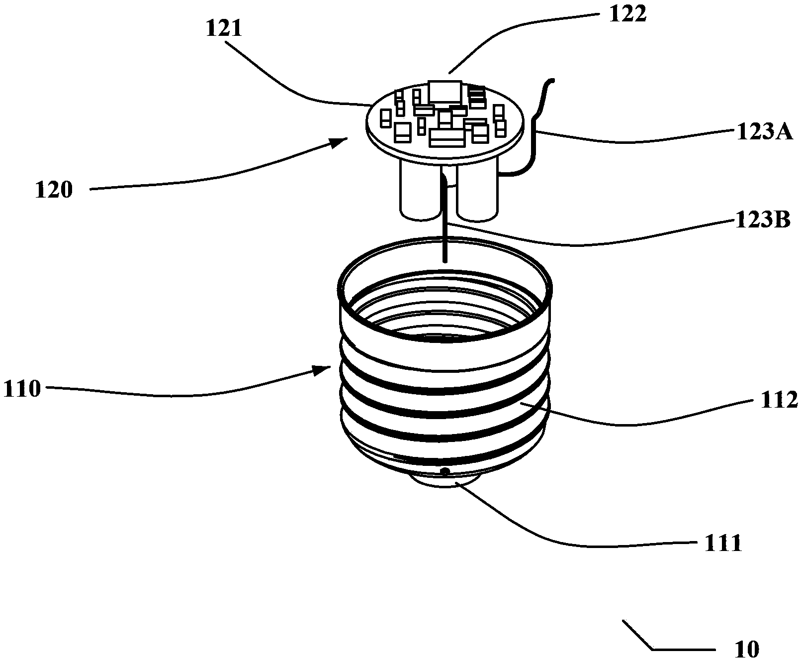 LED (Light Emitting Diode) driving power supply integrated lamp holder